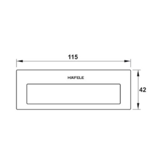 Kích thước tay nắm âm 135 đen mờ Hafele 489.72.135