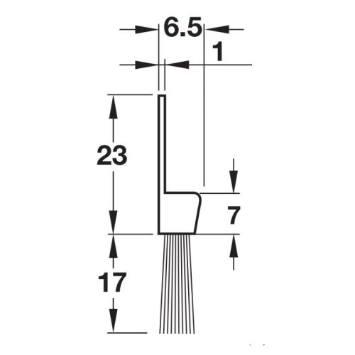 Kích thước thanh chắn bụi 800mm Hafele DIY 489.97.910