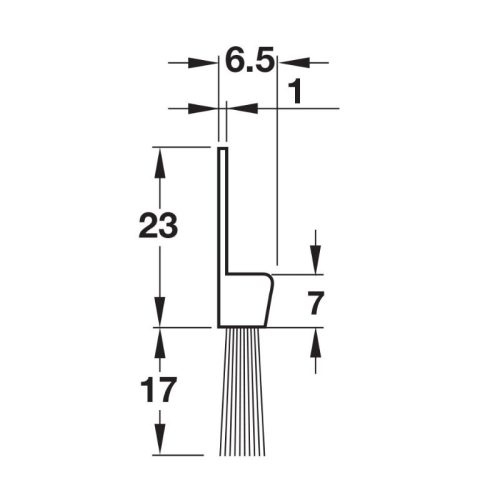 Kích thước thanh chắn bụi 900mm Hafele DIY 489.97.121