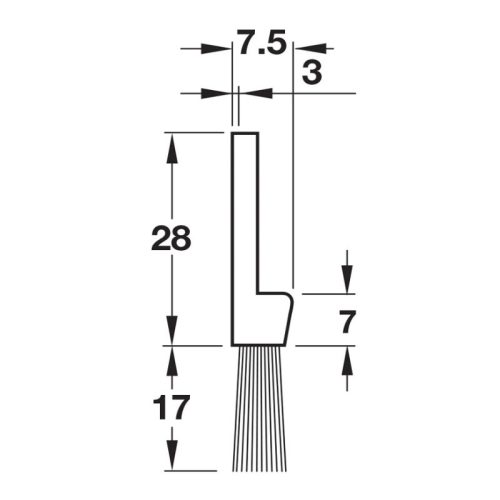 Kích thước thanh chắn bụi 900mm Hafele DIY 489.97.711