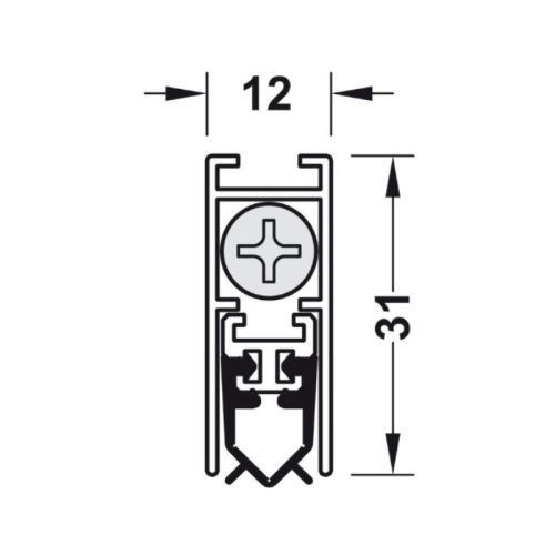 Kích thước thanh chắn bụi tự động 1130 mm Hafele 950.05.345
