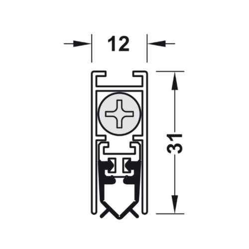Thanh chắn bụi tự động 730 mm 950.05.341 4 Kích thước thanh chắn bụi tự động 730 mm 950.05.341