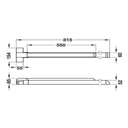 Kích thước thanh thoát hiểm Hafele 911.56.036
