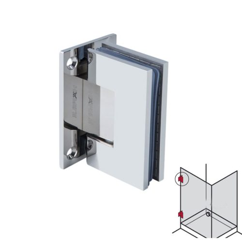 Lắp đặt bản lề phòng tắm kính 90º Hafele 981.77.900