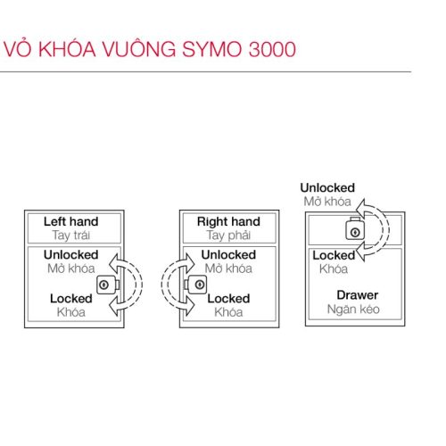 Lắp đặt vỏ khóa vuông chốt chết 22mm Hafele 232.26.621