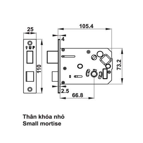 Thân khóa Khóa thẻ từ Hafele EL7500-TC 912.20.558