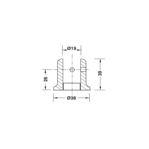 Thiết kế của bas giữ thanh treo tường Hafele 981.52.791