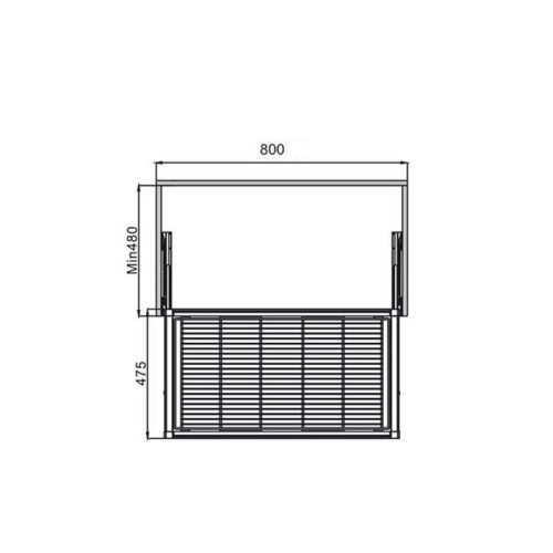 Rổ kéo bằng kim loại 800mm Hafele 807.95.843 5 Thiết kế của rổ kéo bằng kim loại 800mm Hafele 807.95.843