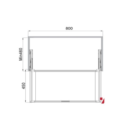 Thiết kế của rổ kéo bằng kim loại Hafele 807.95.873