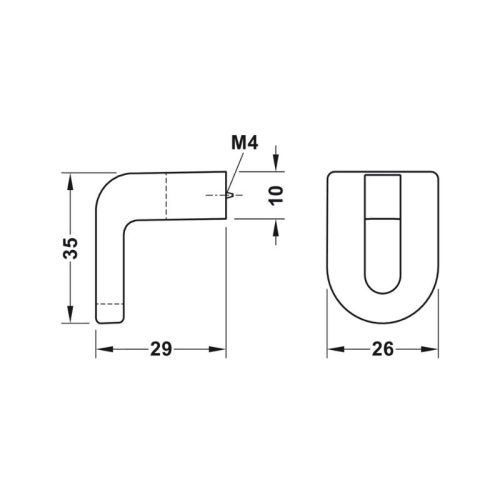Thiết kế của tay nắm tủ 35mm Hafele H2165 106.69.070