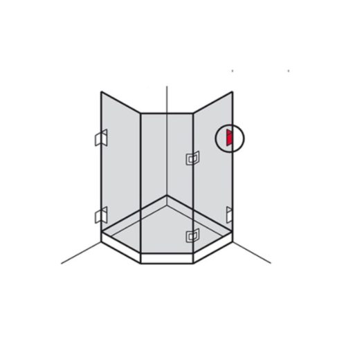 Thiết kế kẹp kính - tường 90 độ Häfele DIY 499.05.817