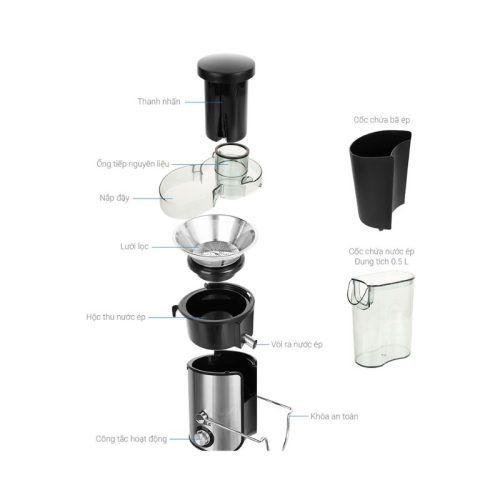 Máy ép trái cây Hafele GS-353 535.43.086 3 Bộ phận máy ép trái cây Hafele GS-353 535.43.086