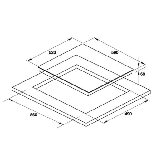 Hình ảnh 2D Häfele HC-I2712A 536.61.716 lắp âm