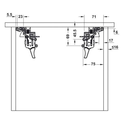 Ray âm EPC Evo 350mm giảm chấn Hafele 433.32.072 (1)