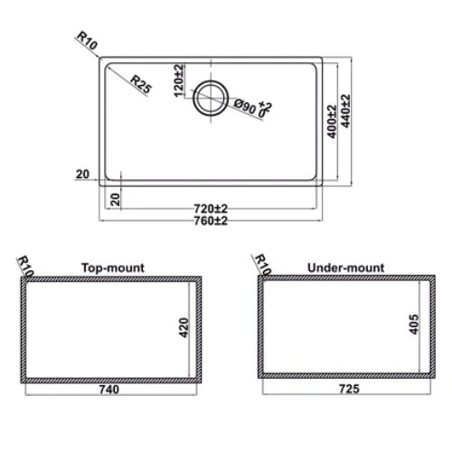 chau rua bat Hafele HS24-SSN1S-760 567.24.407 lap dat
