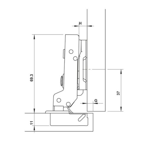 kich thuoc ban le trum nua metalla sm 110 giam chan hafele 315 07 114