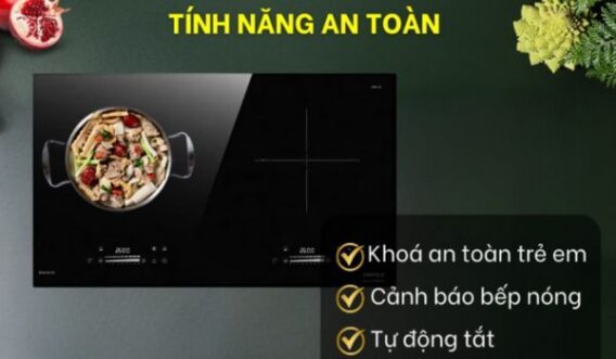 bếp từ Hafele 533.09.989 còn được trang bị chuỗi tính năng an toàn thông minh