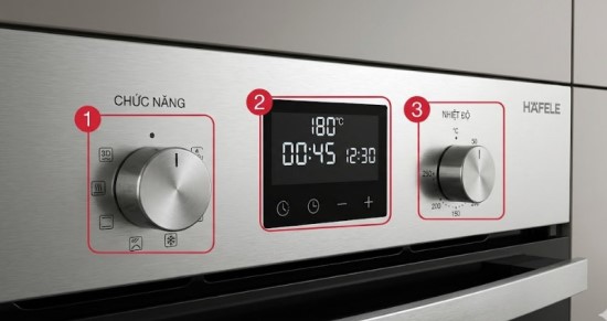 Bảng điều khiển Núm vặn + Màn hình điện tử