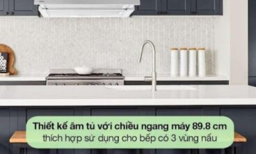 Thiết kế âm tủ thanh thoát với bề ngang 90cm theo phong cách Châu Âu tối giản