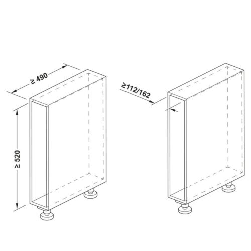 Kệ đựng gia vị Hafele 545.14.321 3 size Kệ đựng gia vị Hafele 545.14.321.