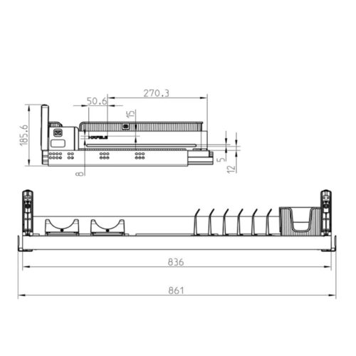 Kích thước Rổ đựng bát đĩa Hafele 545.14.309