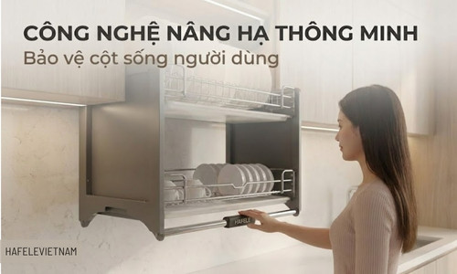 Giá bát nâng hạ Hafele Oria 504.71.074 700mm 5 504.71.074 - Công nghệ nâng hạ thông minh – Bảo vệ cột sống người dùng