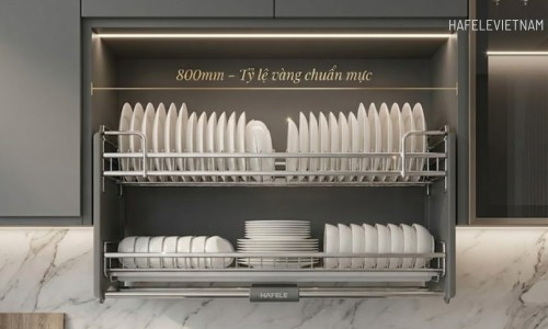 Giá bát nâng hạ Hafele Oria 504.71.076 800mm 7 504.71.076 - Sự cân đối hoàn hảo cho khoang tủ 800mm