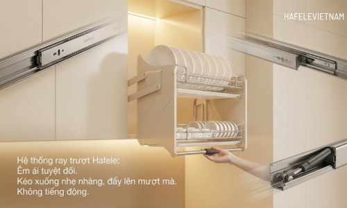 Giá bát nâng hạ Hafele Oria 504.71.076 800mm 8 504.71.076 - Thao tác nâng hạ êm ái
