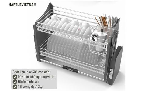 Bộ rổ bát đĩa Hafele Lento 504.76.009 600mm 9 504.76.009 - Chất liệu bền bỉ mang lại cảm giác chắc chắn