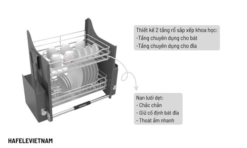 504.76.019 - Thiết kế 2 tầng, nan lưới dẹt chắc chắn
