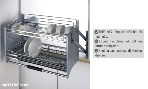 504.76.023 - Thiết kế 2 tầng – Sắp xếp bát đĩa khoa học