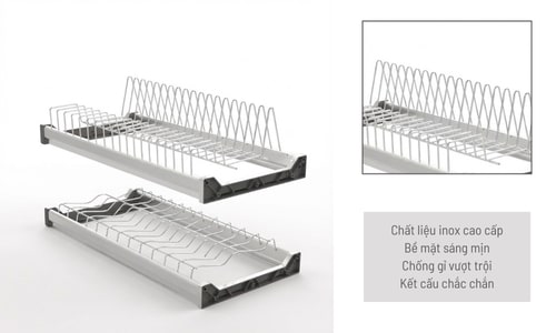 Bộ rổ bát đĩa Hafele Presto 544.40.003 600mm 9 544.40.003 chất liệu inox cao cấp bền đẹp khung nhôm chắc chắn