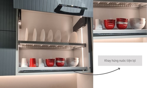 Bộ rổ bát đĩa Hafele Presto 544.40.003 600mm 10 544.40.003 trang bị khay hứng nước tiện lợi