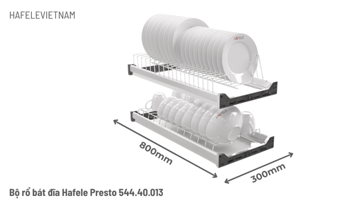Bộ rổ bát đĩa Hafele Presto 544.40.013 800mm 7 544.40.013 không gian chứa rộng rãi cho tủ bếp lớn