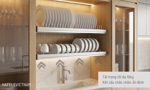 Bộ rổ bát đĩa Hafele Presto 544.40.013 800mm 8 544.40.013 tải trọng ổn định và chịu lực tốt