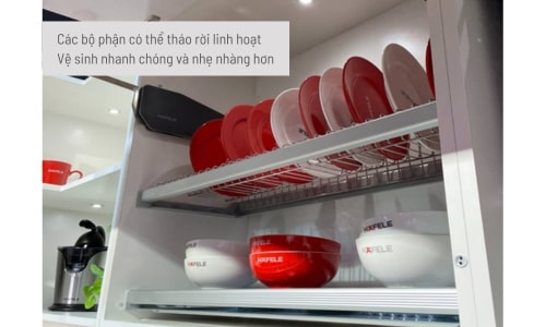 Bộ rổ bát đĩa Hafele Presto 544.40.014 900mm 11 544.40.014 dễ vệ sinh giữ tủ bếp sạch sẽ