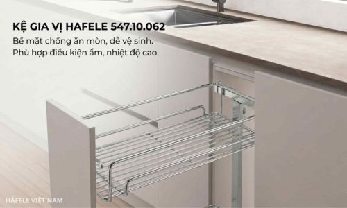Giá gia vị Inox 304 Hafele Omero 547.10.062 250mm 8 547.10.062 - Hoàn thiện bề mặt phù hợp môi trường bếp
