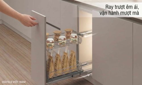 Giá gia vị Inox 304 Hafele Omero 547.10.062 250mm 7 547.10.062 - Ray trượt êm ái, vận hành mượt mà