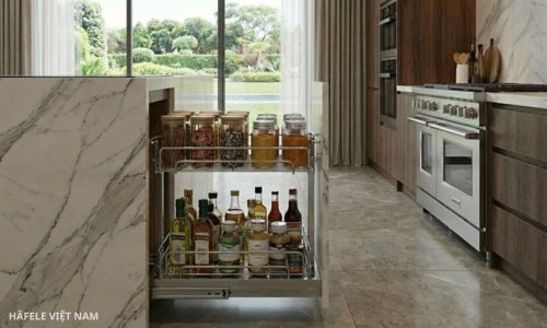 Giá gia vị Inox 304 Hafele Omero 547.10.066 450mm 6 547.10.066 - Không gian lưu trữ rộng – đáp ứng nhu cầu sắp xếp đa dạng