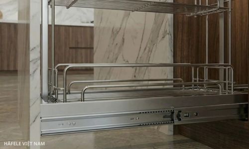 Giá gia vị Inox 304 Hafele Omero 547.10.066 450mm 8 547.10.066 - Vận hành êm ái – trải nghiệm sử dụng đồng nhất