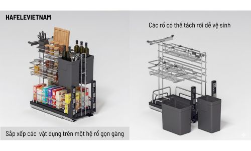 _547.11.006 Sắp xếp gọn gàng nhiều vật dụng trong một rổ