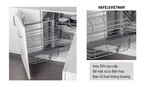 548.21.032 Inox 304 chống gỉ rổ thoáng, sạch và bền
