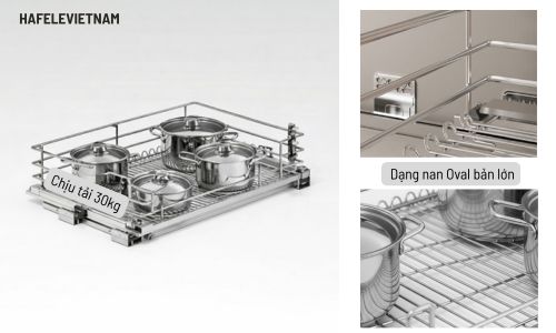 549.04.054 Chịu tải trọng tới 30kg với kết cấu nan Oval bền chắc