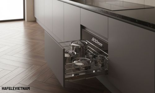 Giá xoong nồi Inox 304 Hafele Kason 549.04.057 900mm 5 _549.04.057 Thiết kế tối ưu cho tủ bếp dưới 900mm