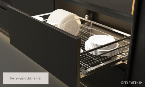 Giá bát đĩa Hafele 549.08.003 600mm 9 549.08.003 ray giảm chấn êm ái