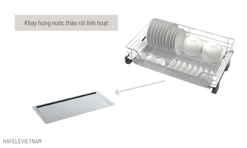 Giá bát đĩa Hafele 549.08.011 700mm 10 549.08.011 khay hứng nước tiện lợi tháo rời linh hoạt