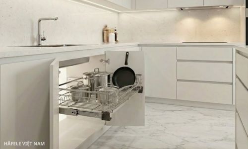 Bộ rổ xoong nồi Hafele Cappella 549.08.427 8 549.08.427 Bố trí khoa học, chứa trọn bộ xoong nồi sử dụng hằng ngày