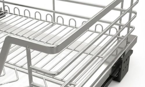 Bộ rổ xoong nồi Hafele Cappella 549.08.427 7 549.08.427 Chất liệu Inox 304 phủ Nano bền bỉ đúng chuẩn phụ kiện tủ bếp dưới