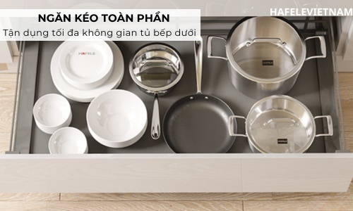 549.08.864 ngăn kéo toàn phần, tận dụng tối đa không gian tủ bếp