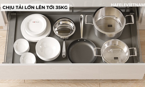 Bộ rổ xoong nồi Hafele Kason 549.08.867 800mm 8 549.08.867 Chịu tải lên tới 35kg